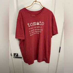 Life Is Good Men's Tomato Red Graphic Tee in size XL